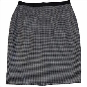 Ann Taylor Black White Skirt Pencil Size 6